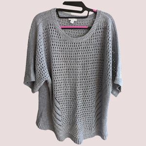 Light Blue-Gray J.Jill/Pure Jill Sweater XL